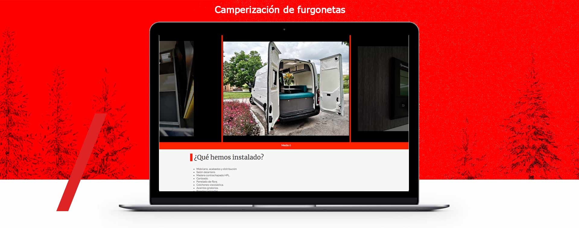 Presentacion diseño web Empresa cmaperizado de furgonetas en Barcelona